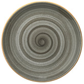 Bonna China Gris dia.12"  Round Grey Porcelain Plate (Set of 4)